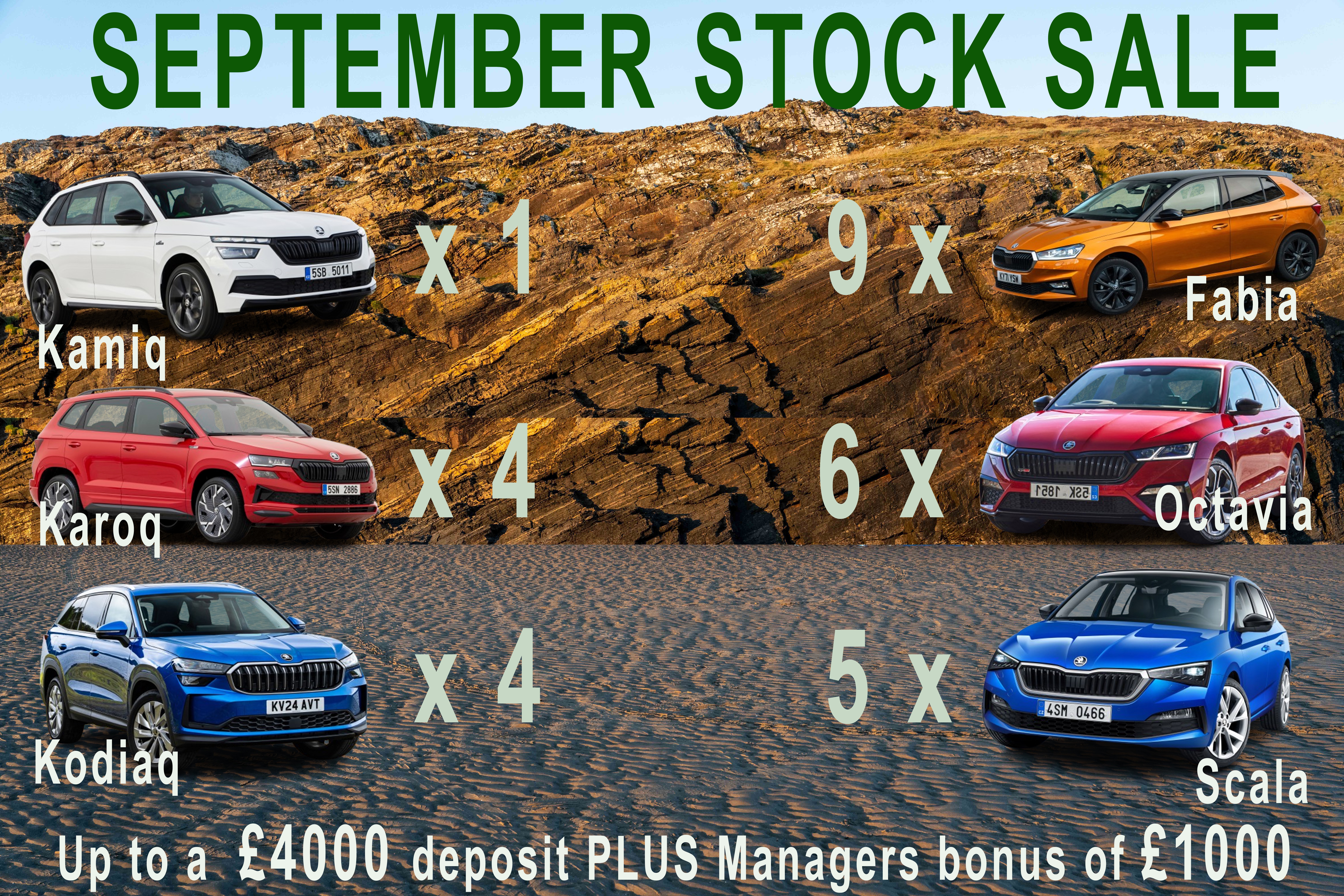 SEPTEMBER STOCK SALE
