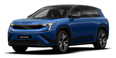 The New, All-Electric Skoda Peaq - Race Blue Metallic Black Magic Pearl Effect 