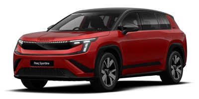 The New, All-Electric Skoda Peaq - Velvet Red Metallic Black Magic Pearl Effect